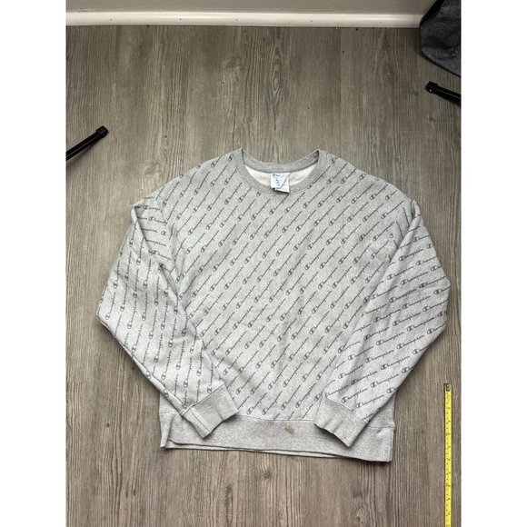 Champion Reverse Weave Crewneck Sweatshirt‎ Adult XL Gray All Over Print - Picture 1 of 5